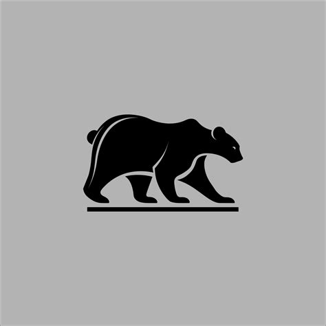 Minimalist Bear Logo 35601350 Vector Art At Vecteezy