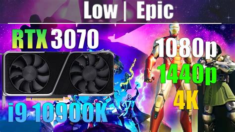 Fortnite Rtx 3070 I9 10900k 1080p 1440p And 4k Competitive Epic