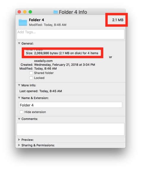 Expand Or Shrink All Details In Get Info Windows On Mac With An Option