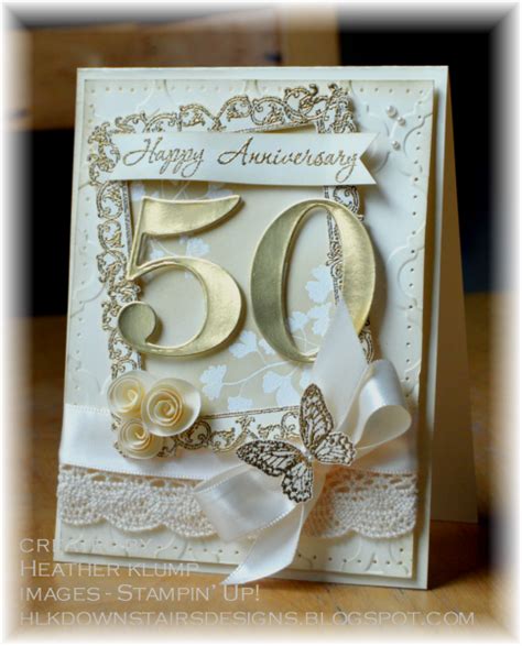 Stampin Connection Anniversary Cards Handmade 50th Anniversary