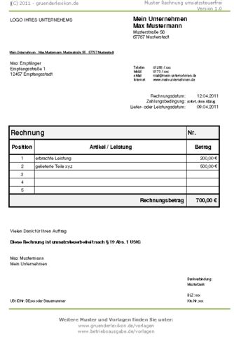 Buchung der vorsteuer bei einkauf. Wie muss die Rechnung aussehen wenn man Kleinunternehmer ist und man keine MwSt abführt?