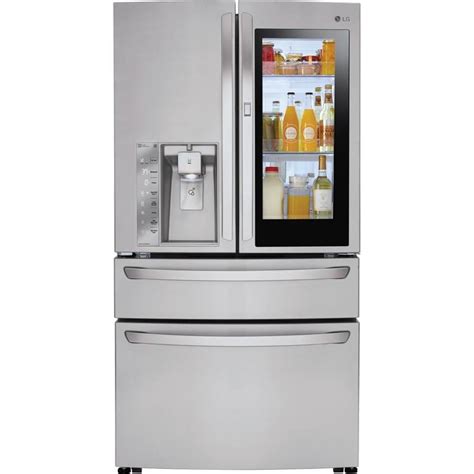 LG InstaView 22.5-cu ft 4-Door Counter-Depth French Door Refrigerator ...