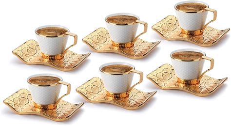Amazon Com Fancy Turkish Coffee Cups Set Of Turkish Porcelain