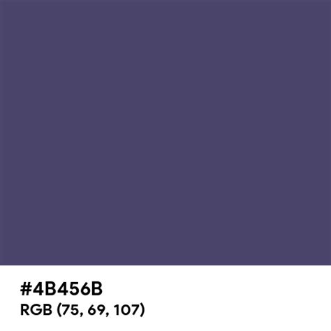Muted Navy Blue Color Hex Code Is 4b456b
