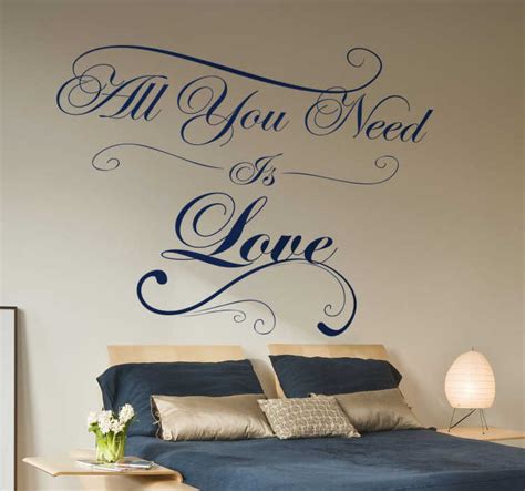 All You Need Is Love Lyrics Decal Tenstickers