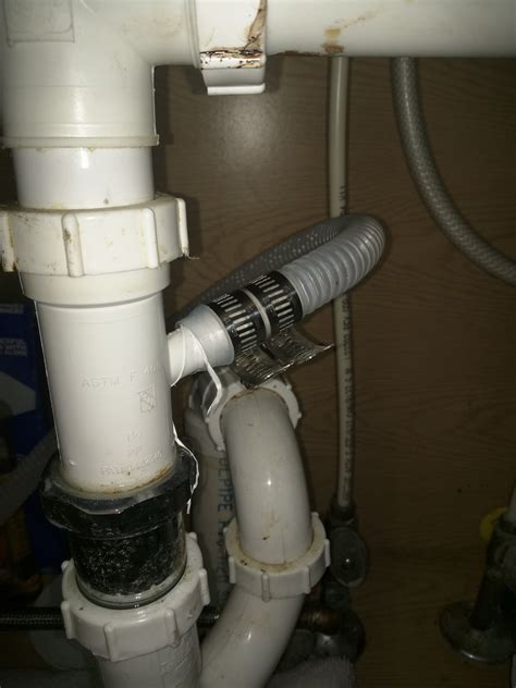 New Dishwasher Drain Hose Leaking Under Sink Homeimprovement