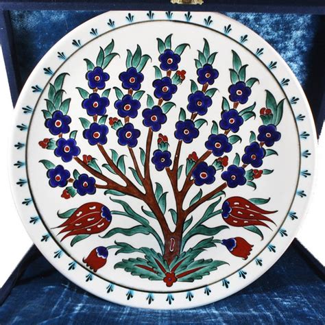 Turkish Iznik Tile Ceramic Plate Handmade Tree Tulip Online
