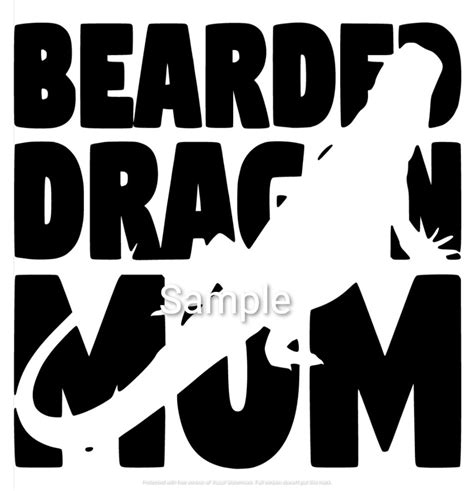 Bearded Dragon Mom Svg  Dxf And Png Files Digital Etsy