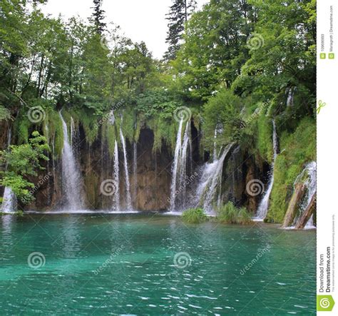 In The Scenic National Park Of Plitvice Lakes In Croatia Stock Image