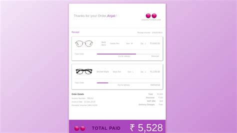 Bootstrap 4 Ecommerce Product Order Details With Tracking