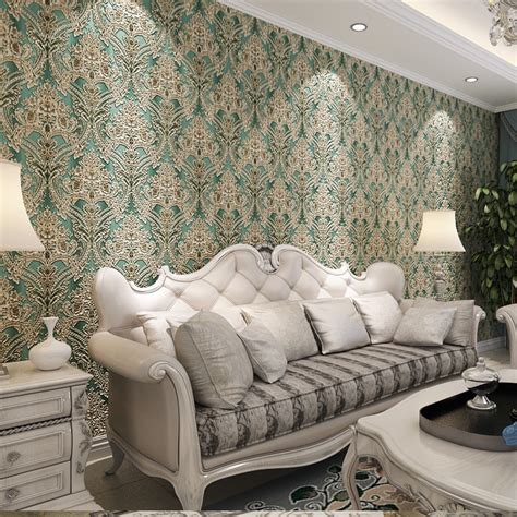 Buy Luxury Gradient Color European Damask Wallpaper
