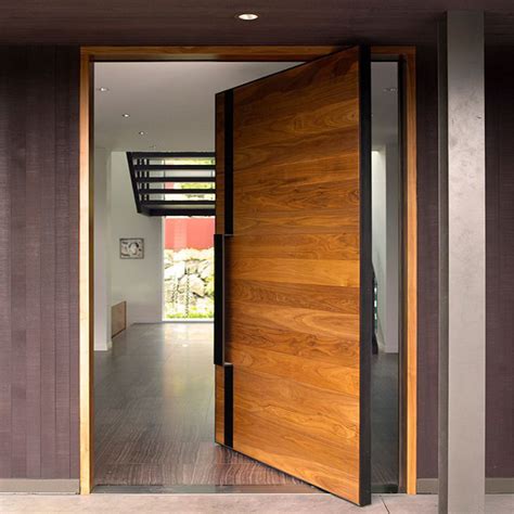 China Us Villa Main Entry Door Modern Design Pivot Wood Doors Photos
