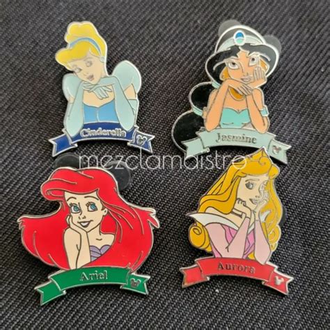 Disney Wdw Hidden Mickey Collection Princesses Set Pin Ariel Jasmine Aurora 4999 Picclick