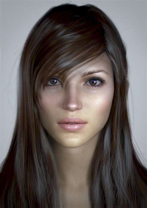 CG Arts Photorealistic D Female Characters Design Inspiration Digital Portrait