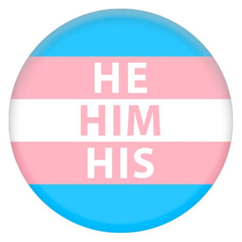 Transgender Flag Pronoun Hehimhis Small Pin Badge Gayprideshop