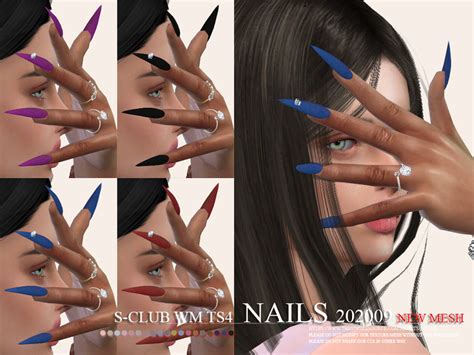 S Club Ts4 Wm Nails 202009 New Mesh The Sims 4 Catalog