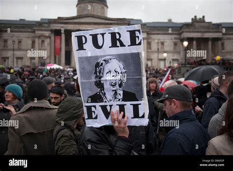 Hundreds Of People Gather For The Margaret Thatcher Death Party In London To Celebrate The Late