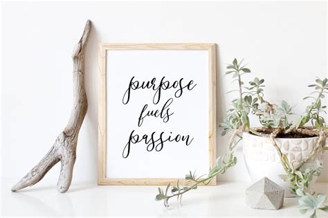 Printables Purpose Fuels Passion Wall Art Printable Instant Download