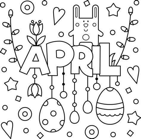 Welcome April Colouring Page Printable — Thrifty Mommas Tips