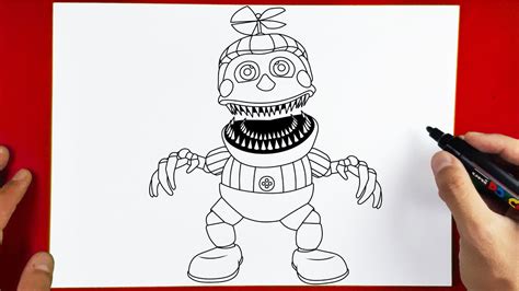 How To Draw Balloon Boy Nightmare Five Nights At Freddys