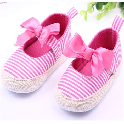 Cute Classic Striped Baby Girl Shoes Toddler Princess Party Shoes