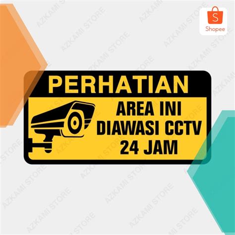 Jual Murah Rambu Sign Plang Area Pengawasan CCTV 40cm X 20cm CCTV Plat