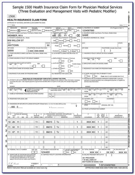 Ikhsanm1 44 Cms 1500 Form For California Workers Compensation Workmans Compensation Claim