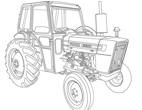 Kolorowanki Do Druku Dla Chłopców Traktory Rysunkowy Traktor Dla