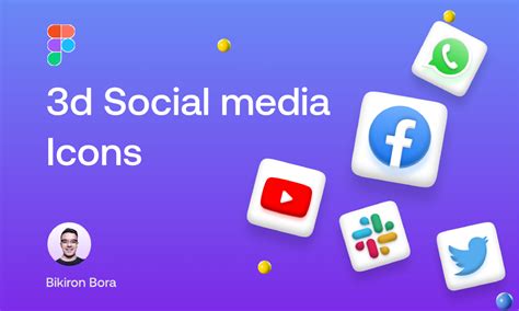 3d Social Media Icons Figma Community