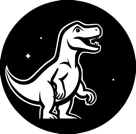 Dino Black And White Vector Illustration 27300997 Vector Art At Vecteezy