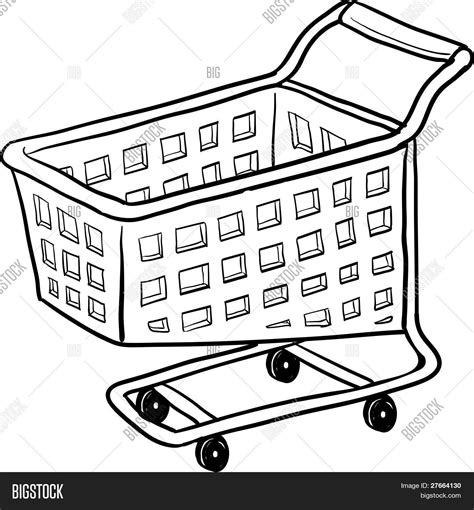 Shopping Cart Drawing Vector And Photo Free Trial Bigstock