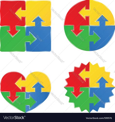 Shapes Of Jigsaw Puzzle Pieces Royalty Free Vector Image