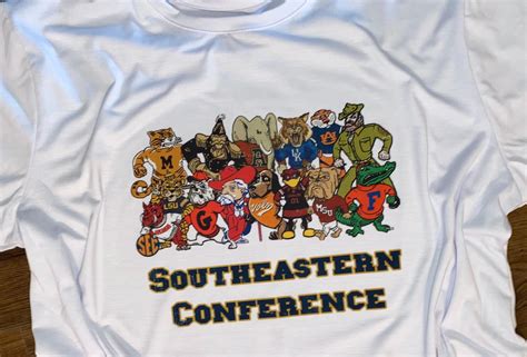 Southeastern Conference Mascot Retro Vintage Printed Shirt Or Etsy
