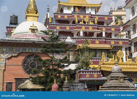 Kathmandu Nepal Buddhist Temple In Kathmandu Nepal Stock Image