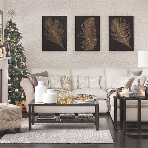 Neutral Christmas Living Room Decorating Ideal Home Christmas Living Rooms Living Room