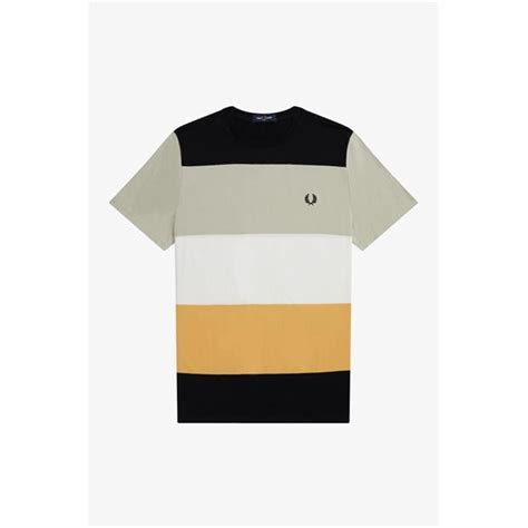 Fred Perry Bold Stripe T Shirt Men Golden Hour P Flannels