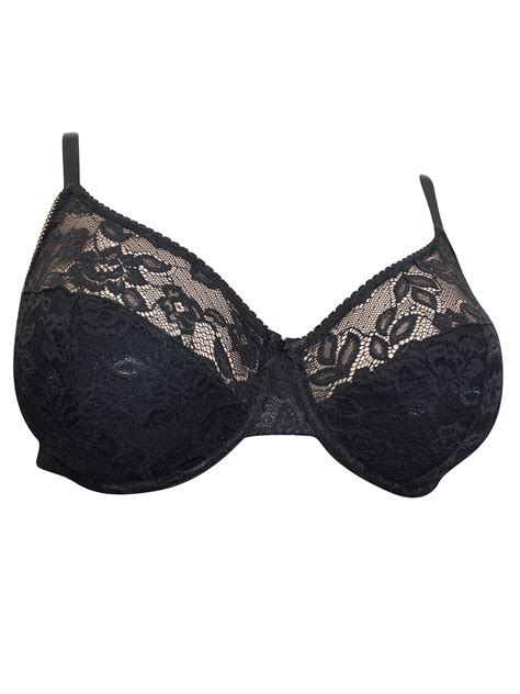 Marks And Spencer Mand5 Black All Over Lace Underwired Full Cup Bra Size 34 To 40 D Dd