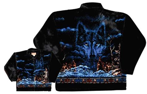 Wolf Jacket Wolf Fleece Jacket Animal Print Jacket Bear Ridge Jacket