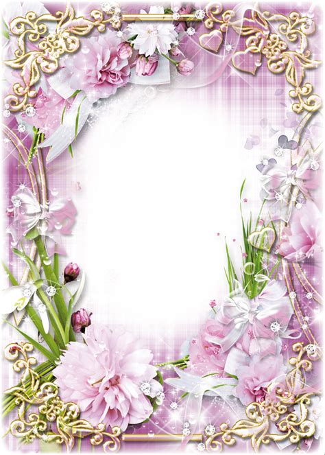 Find & download free graphic resources for flower frame. Flower-Photo-Frame-Gentle-Peonies | Molduras decoradas ...