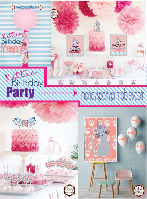 Kitty Cat Birthday Party With Printables
