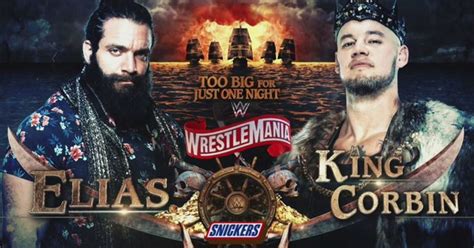 Check spelling or type a new query. WrestleMania 36 Spoiler Results - King Corbin vs Elias