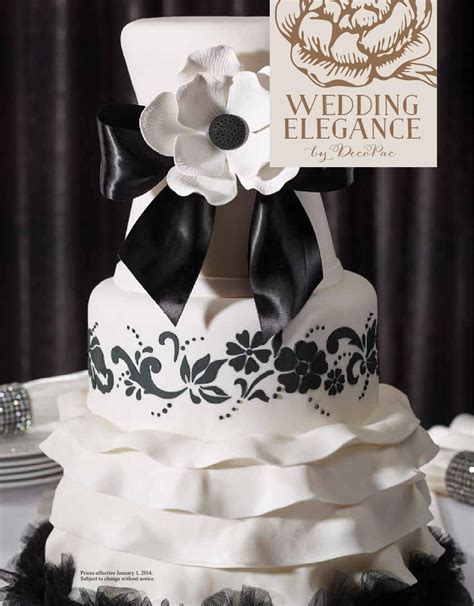 Decopac 2014 Wedding Elegance Catalog Black And White Wedding Cake