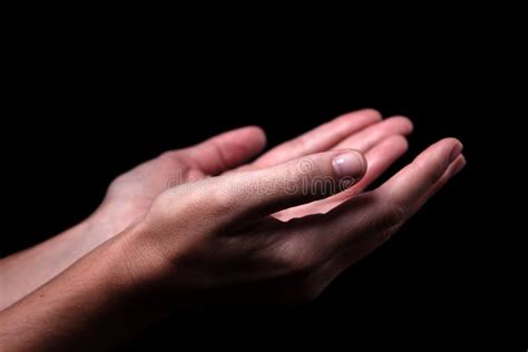 Female Hands Praying With Palms Up Arms Outstretched Stock Photo