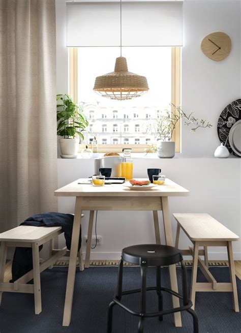 Ikea kitchenette diy project upgraded ikea kitchenette designsponge the sleek and sophisticated kitchenette ikea NORRÅKER Bench - birch 103 cm in 2020 | Small modern ...