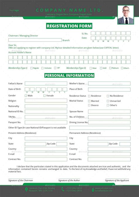 Business Name Registration Form Download Leah Beachums Template