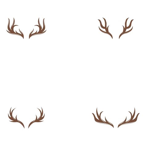 Deer Antler Illustration Logo Vector Template Vector 2959833 Vector Art
