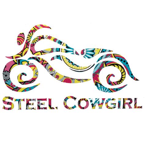 Steel Cowgirl Bright Paisley 3 Womens Motorcycle Helmet Decal