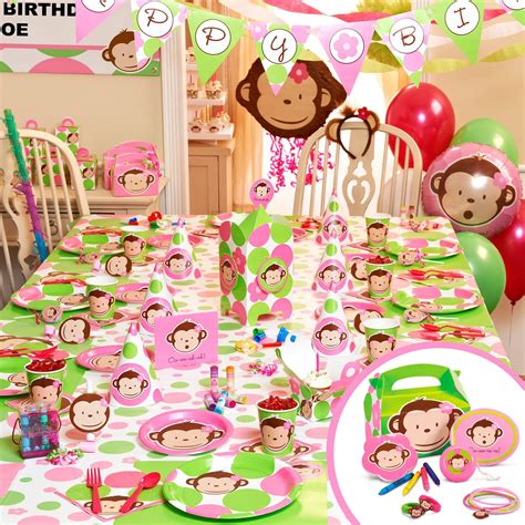 Pink Mod Monkey Party Supplies Monkey Party