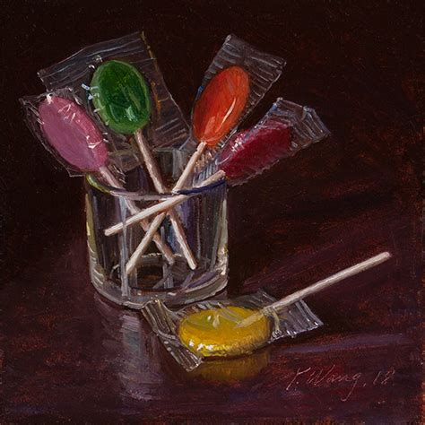Wang Fine Art Lollipop Candy Still Life Daily Painting A Day Small
