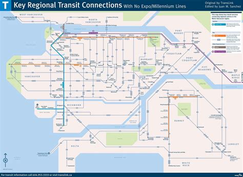 Vancouver Canada Public Transportation Map Transport Informations Lane